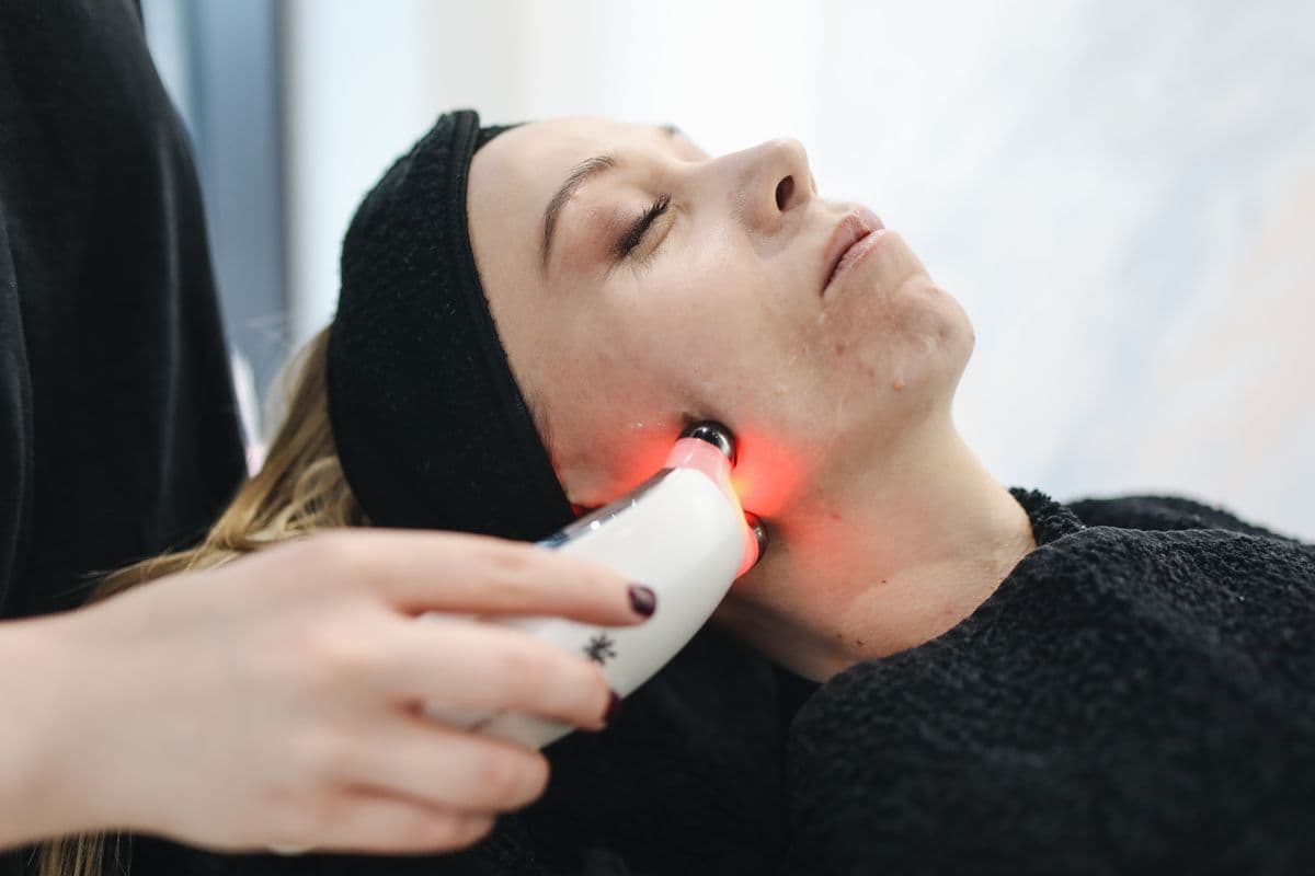 A professional laser skin treatment